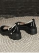 Retro Elegant College Style Daily Simple Square Toe Bead Chain Decorated Mary Jane Shoes Classic Lolita Shoes