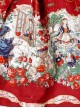 Printed Snow White Apron Series OP Printed Hem Lantern Puff Sleeve Sweet Lolita Short Sleeve Dress Set