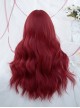 Sweet Cool Girl Red Air Bangs Long Curly Hair Daily Natural Sweet Lolita Wig