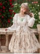 Miss Rabbit Dance Song Series Small Flying Sleeve Rabbit Printed Top Lace Hem Skirt Classic Lolita Sleeveless Top Skirt Set