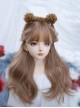 Light Brown Elegant Fashion Daily Natural Lazy Long Curly Hair Classic Lolita Wig