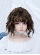 Summer Playful Cool Natural Daily Brown Lazy Long Curly Bangs Water Ripple Short Curly Hair Sweet Lolita Wig