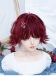 Sweet Cool Girl Red Atmosphere Sense Daily Short Curly Hair Sweet Lolita Wig