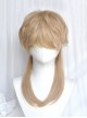 Light Golden Neutral COS Handsome Short Curly Long Straight Hair Classic Lolita Wig