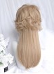 Light Golden Neutral COS Handsome Short Curly Long Straight Hair Classic Lolita Wig