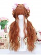 Spring Return Series Dirty Orange Internet Celebrity Girl Air Bangs Natural Long Curly Hair Sweet Lolita Wig