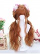 Spring Return Series Dirty Orange Internet Celebrity Girl Air Bangs Natural Long Curly Hair Sweet Lolita Wig