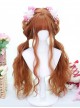 Spring Return Series Dirty Orange Internet Celebrity Girl Air Bangs Natural Long Curly Hair Sweet Lolita Wig