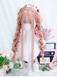 Love Poetry Series Pink Soft Matte Long Straight Hair Air Bangs Daily Sweet Lolita Wig