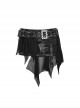 Escape From The Wilderness Series Summer Black Denim Dragon Pattern Design Girl Ultra Short Punk Skirt