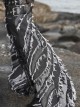 Escape From The Wilderness Series Black Denim Dragon Print Tassel Flared Pants Design Punk Pants