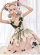 Cheese Strawberry Daily Series Pink Green Fresh Color Matching Irregular Hem Spring JSK Sweet Lolita Sleeveless Dress Set