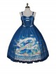 Fog Rises Dragon Chant Series Chinese Style Printed Buckle Decorated Lace Hem JSK Classic Lolita Sleeveless Dress