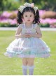 Rainbow Star Series Collection Summer Daily Bear Print Bow Knot Star Decoration Sweet Lolita Kids Sleeveless Dress