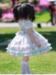 Rainbow Star Series Collection Summer Daily Bear Print Bow Knot Star Decoration Sweet Lolita Kids Sleeveless Dress