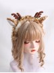 Sweet Christmas Autumn-Winter Elk Plush Antler Bell Sweet Lolita Headband