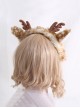 Sweet Christmas Autumn-Winter Elk Plush Antler Bell Sweet Lolita Headband