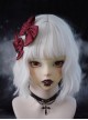 Elegant Wine Red Satin Bowknot Daily Simple Cross Decoration Gothic Lolita Hair Clips