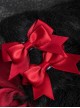 Black Red Gothic Style Plush Cat Ears Bowknot Decorated Lace Elegant Gothic Lolita Headband
