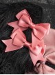 Sweet Pink Ribbon Bowknot Decorate Black Plush Cat Ear Lace Sweet Lolita Headband