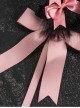 Sweet Pink Ribbon Bowknot Decorate Black Plush Cat Ear Lace Sweet Lolita Headband