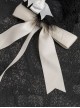 Gothic Style Simple Black White Plush Cat Ears Lace Bowknot Gothic Lolita Headband