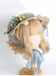 Hand-Made Three-Dimensional Rose Decoration Bowknot Lace Big Wide Brim Sunshade Straw Hat Sweet Lolita Hat