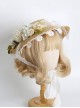 Hand-Made Three-Dimensional Rose Decoration Bowknot Lace Big Wide Brim Sunshade Straw Hat Sweet Lolita Hat