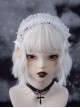 Handmade Subculture White Lace Ruffle Bowknot Decorated Punk Lolita Headband