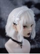 Handmade Subculture White Lace Ruffle Bowknot Decorated Punk Lolita Headband