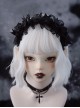 Handmade Subculture Black Lace Decorate Bowknot Punk Lolita Headband