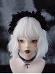 Black Lace Maid Style Subcultural Bowknot Decorative Punk Headband