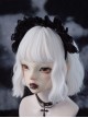 Black Lace Maid Style Subcultural Bowknot Decorative Punk Headband