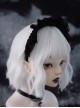 Black Lace Maid Style Subcultural Bowknot Decorative Punk Headband