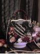 Gorgeous Gothic Stereoscopic Flower Decoration Skull Spider Retro Horror Black Red Halloween Gothic Lolita Shoulder Portable Bag