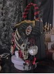 Gorgeous Gothic Stereoscopic Flower Decoration Skull Spider Retro Horror Black Red Halloween Gothic Lolita Shoulder Portable Bag