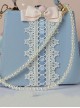 Macaron Candy Pink Blue Cute Sweet Star Lace Love Sweet Lolita Shoulder Portable Bag