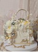 Retro Gorgeous Stereoscopic Flower Butterfly Bead Chain Elegant Pearl Gem Decoration Classic Lolita Shoulder Portable Bag
