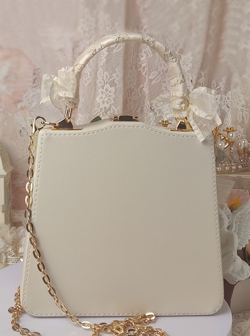 Retro Gorgeous Stereoscopic Flower Butterfly Bead Chain Elegant Pearl Gem Decoration Classic Lolita Shoulder Portable Bag