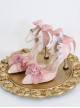 Elegant Lace Stereoscopic Flower Decoration Bowknot Pearl Pointed Stiletto Shoes Classic Lolita Shoes