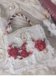 Gorgeous Handmade Rose Pearl Lace Butterfly Decoration Classic Lolita Shoulder Portable Bag