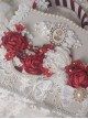 Gorgeous Handmade Rose Pearl Lace Butterfly Decoration Classic Lolita Shoulder Portable Bag