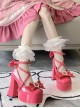 Pure Color Simple Daily Elegant Bowknot Decorative Buckle Binding Band Sweet Lolita Shoes