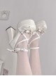 Pure Color Simple Daily Elegant Bowknot Decorative Buckle Binding Band Sweet Lolita Shoes