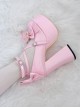 Pure Color Simple Daily Elegant Bowknot Decorative Buckle Binding Band Sweet Lolita Shoes