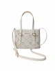 Pure Color Cute All-Match Bear Print Adjustable Shoulder Strap Large Capacity Daily Sweet Lolita Shoulder Messenger Bag