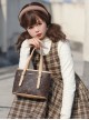 Pure Color Cute All-Match Bear Print Adjustable Shoulder Strap Large Capacity Daily Sweet Lolita Shoulder Messenger Bag