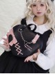 Retro Black Sweetheart Girl Heart Shape Chain Bowknot Decoration Sweet Lolita Portable Messenger Bag