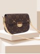 Brown Bear Print Retro Cute Daily All-Match Simple Small Square Bag Classic Lolita Shoulder Messenger Bag