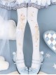Alice's Afternoon Tea Series Autumn Winter Pure Color Wonderland Print Ornate Stereoscopic Bowknot Decoration Classic Lolita Pantyhose